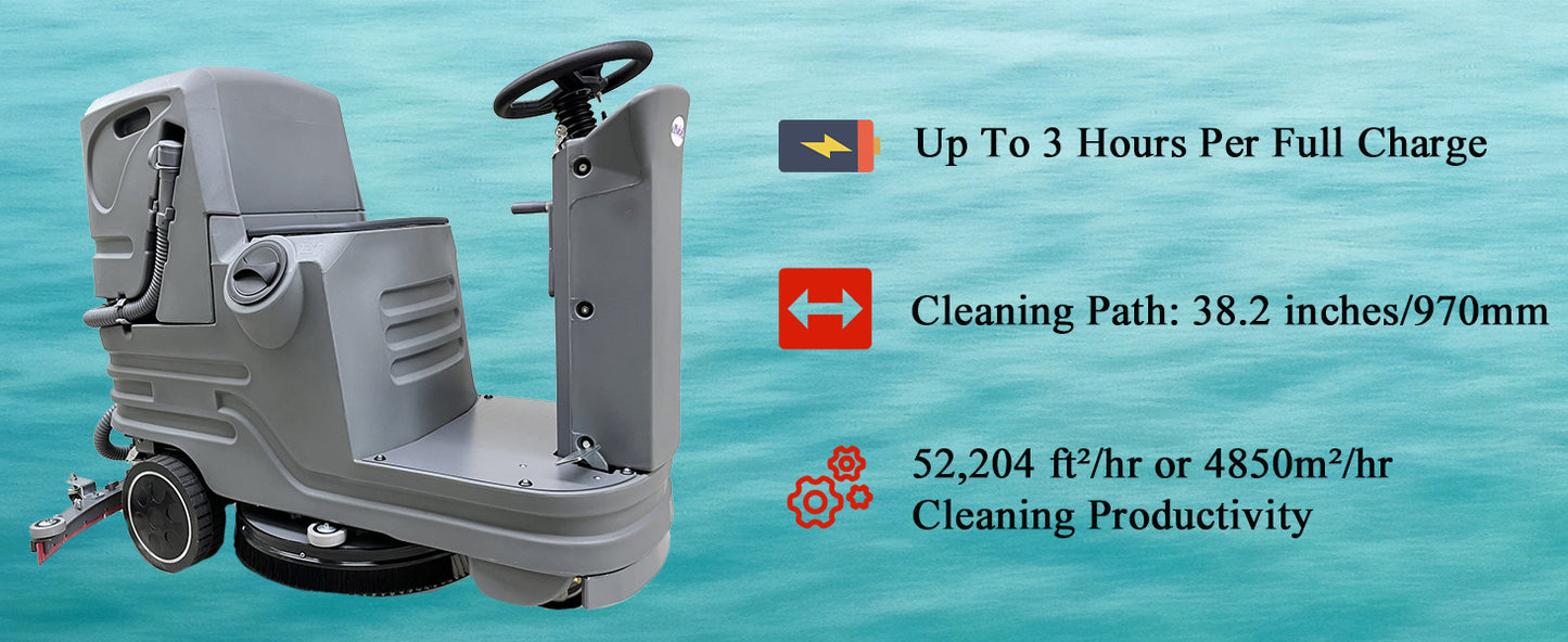 E-MOTOR X5 IS A RIDE ON FLOOR SCRUBBER MACHINE