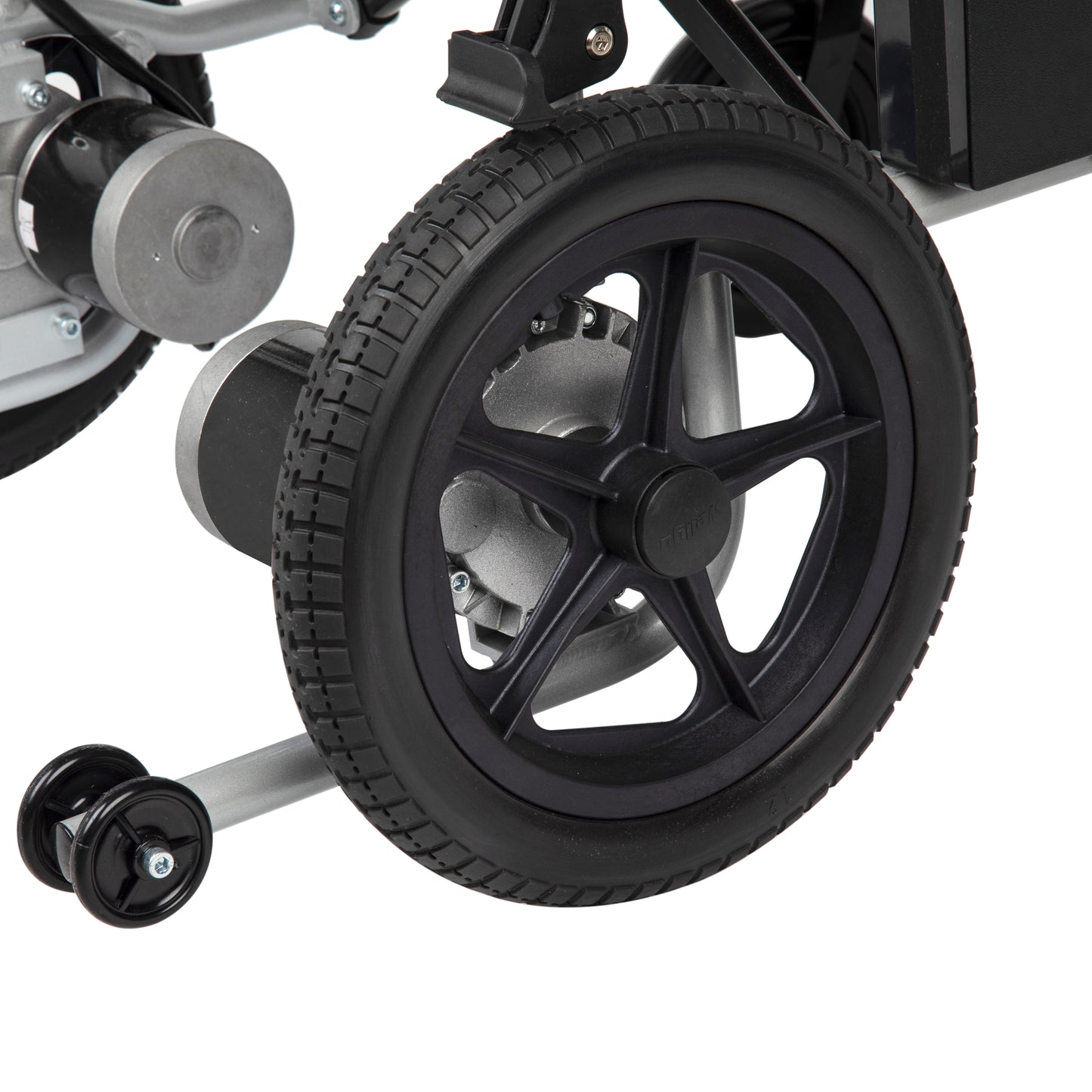 LIGHTWEIGHT 37.5 LBS FOLDABLE ELECTRIC WHEELCHAIRS MAX 265LBS, WITH DUAL MOTOR