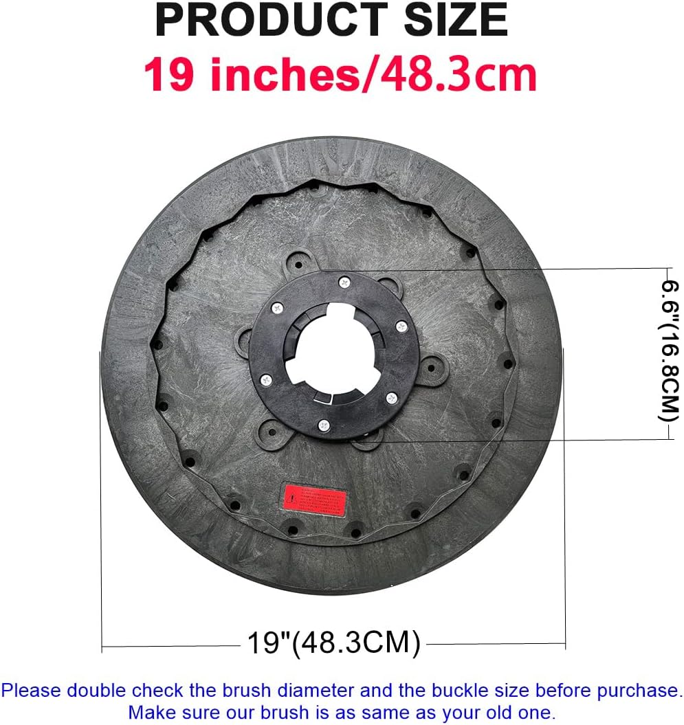 1 Piece of Commercial 19 Inch Diameter Rotary Scrub Brush Fit for Scrubber Machine