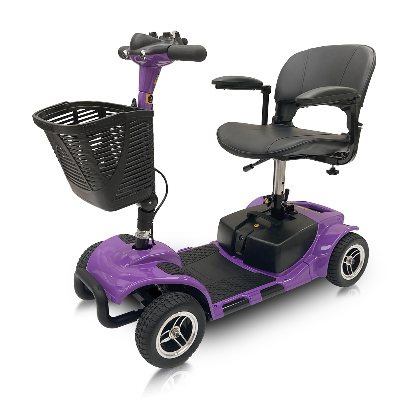 4 WHEEL MOBILITY SCOOTER FOLDING DRIVE DEVICE, LOADING CAPACITY 265 LBS (PURPLE)