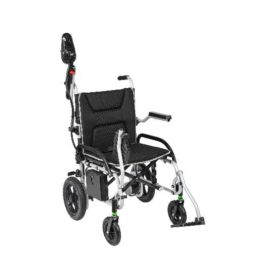 LIGHTWEIGHT 37.5 LBS FOLDABLE ELECTRIC WHEELCHAIRS MAX 265LBS, WITH DUAL MOTOR