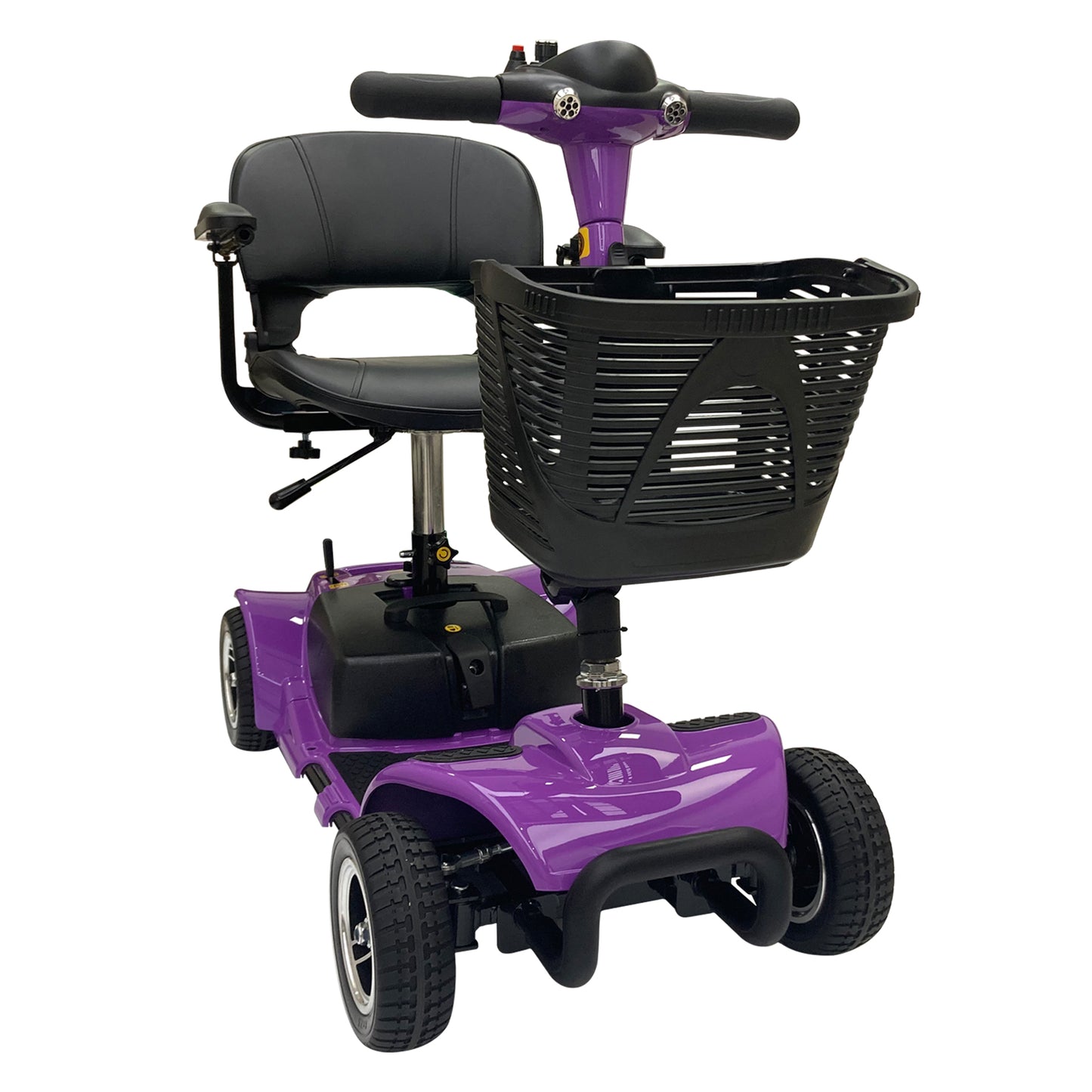 4 WHEEL MOBILITY SCOOTER FOLDING DRIVE DEVICE, LOADING CAPACITY 265 LBS (PURPLE)