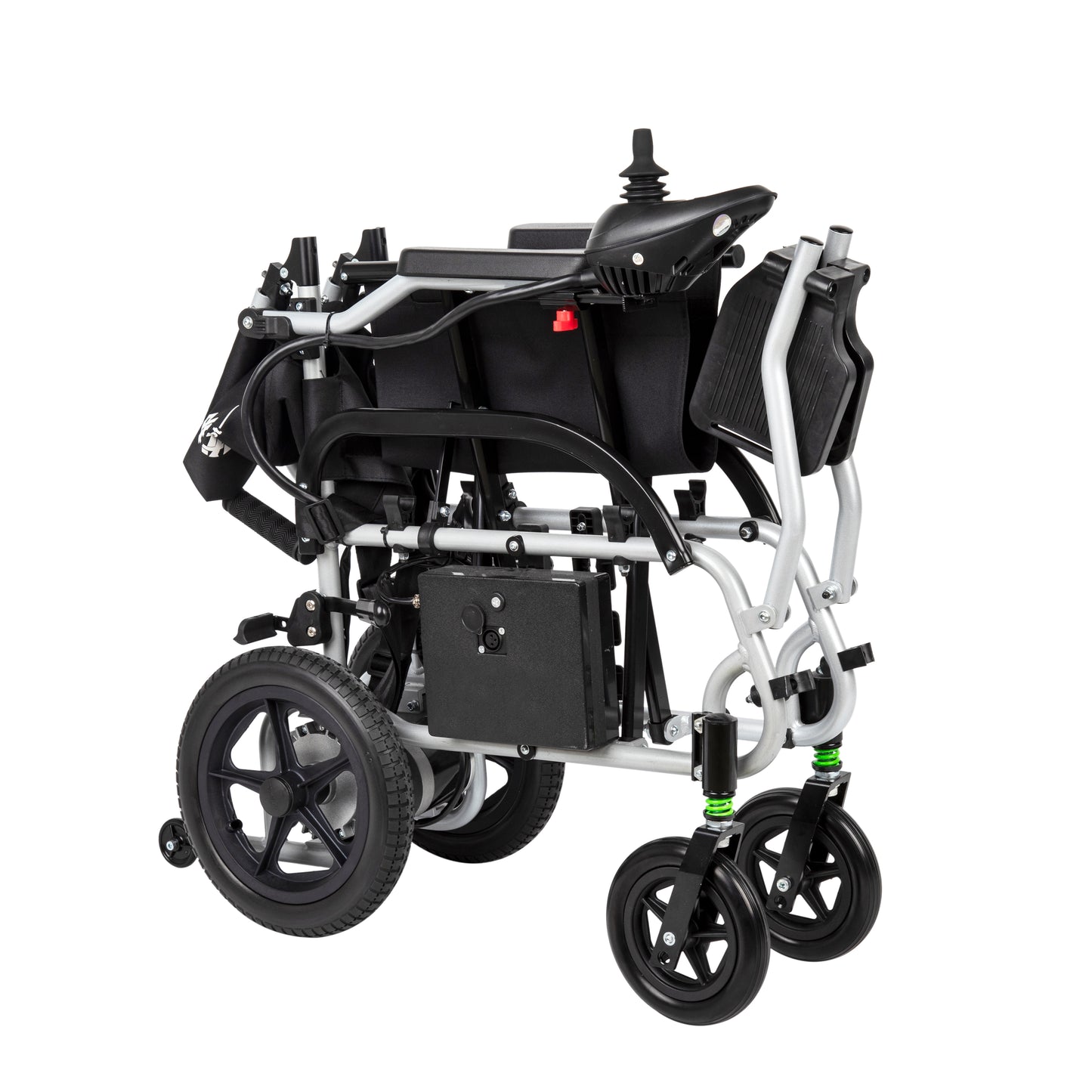 LIGHTWEIGHT 37.5 LBS FOLDABLE ELECTRIC WHEELCHAIRS MAX 265LBS, WITH DUAL MOTOR