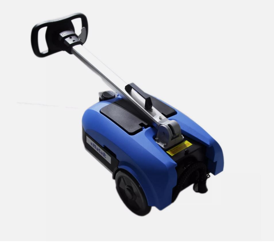 Floor Scrubber Machine with 11'' Brush, Foldable Walk Behind Hand Push Floor Scrubber Machine, 200W Motor w/24V 12Ah Battry Powered (Model: EM-K03)