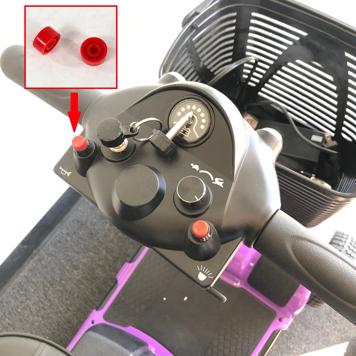 Mobility Scooter replacement red button cover for W3431