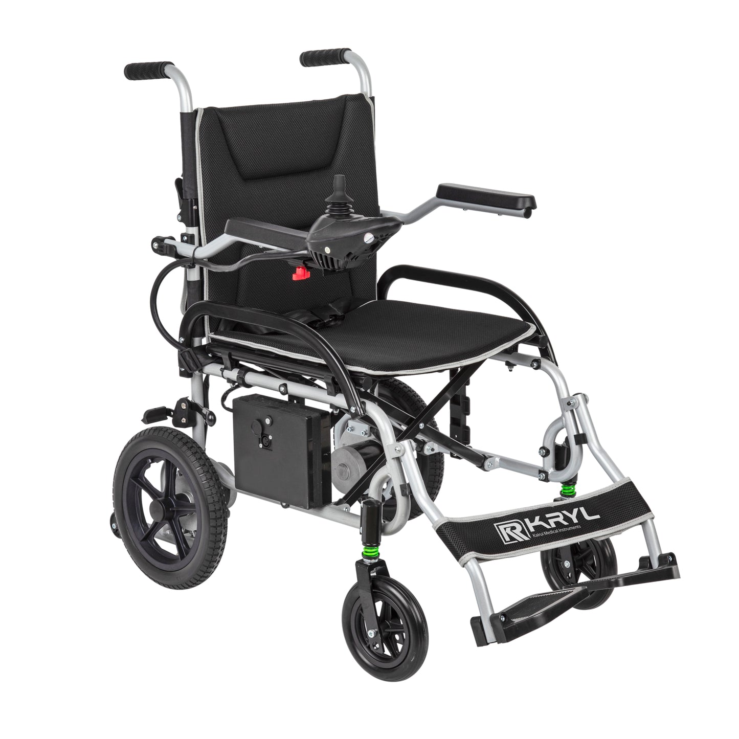 LIGHTWEIGHT 37.5 LBS FOLDABLE ELECTRIC WHEELCHAIRS MAX 265LBS, WITH DUAL MOTOR